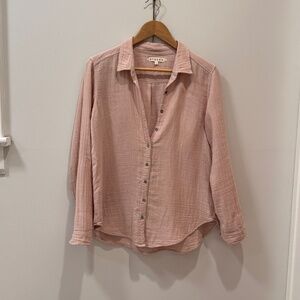 Xirena Button Down Blouse in Light Pink, Size Small